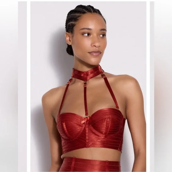 NWT Bordelle Minerva 3 piece Set in Burnt Red size S - Picture 8 of 9